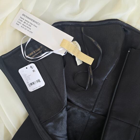 Bronx and Banco Adrian Strapless Drop-Waist Sheer bottom Maxi Dress Sz 6 Med NWT - Picture 14 of 14